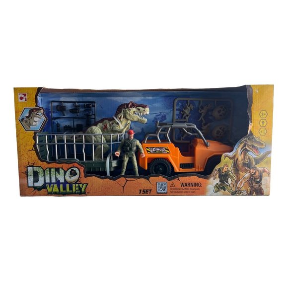 New - DINO VALLEY SAFARI RESCUE VEHICLE CHAP MEI DINOSAUR TRANSPORTER & FIGURES - Picture 3 of 6